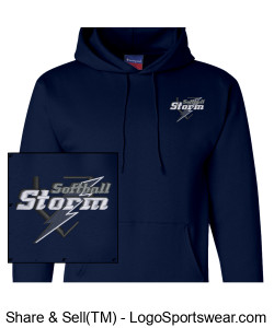 Champion Adult Powerblend Hooded Sweatshirt Design Zoom